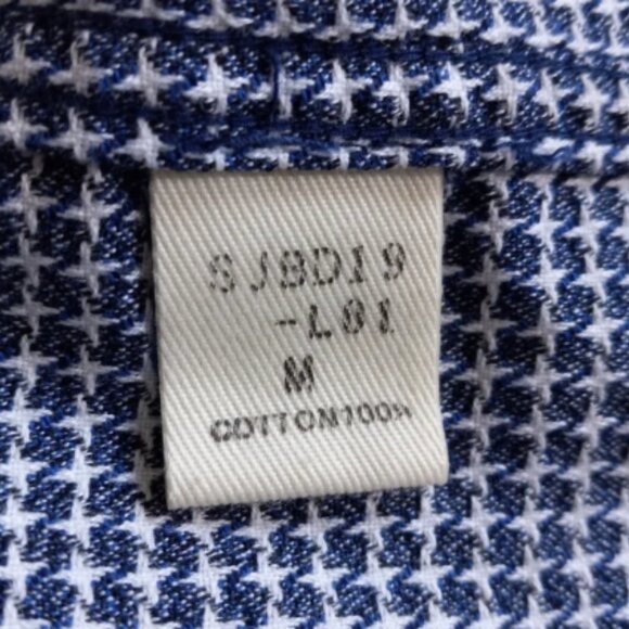 Samurai Jeans Co. Cotton Shirt Shuriken Chidori Houndstooth Made In Japan M - Picture 8 of 14